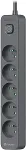 Tracer Power Line+ 5m Graphite surge protector power strip (5 sockets)