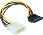 DELOCK Stromkabel SATA 15Pin down -> Molex 4Pin Bu/St intern