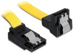 DELOCK SATA 6 Gb/s Kabel oben gewinkelt auf unten gewinkelt 30 cm gelb