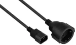Kabelmeister Netzkabel C14 Schutzkontakt-Buchse schw. 0,5m