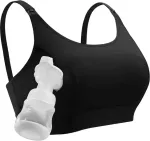 Momcozy hands-free nursing bra, black, 2XL