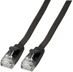 EFB Elektronik EFB RJ45 Flachpatchkabel U/UTP Cat.6A PVC 3.00m schwarz