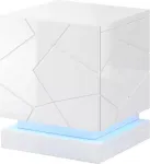 Cama MEBLE QIU bedside table 2 pcs. 46x41.5x53 cm white glossy/white glossy