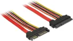 DeLOCK Verl&auml;ngerungskabel SATA 6 Gb/s 22 Pin Stecker > SATA 22 Pin Buchse (3,3 V + 5 V + 12 V) 30 cm