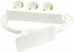 Bachmann FLAT PLUG - Verl&auml;ngerungsschnur - Eingabe, Eingang CEE 7/7 - Ausgangsbuchsen: 2 - 1,6m - wei&szlig; (933.007)