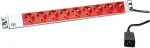 Bachmann 333.936 power extension 2 m 9 AC outlet(s) Indoor Grey, Red