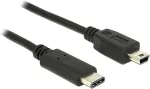 DeLOCK USB2.0 USB Type-C 2.0 Stecker > USB 2.0 Typ Mini-B Stecker 1,0 m schwarz