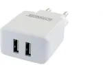 SCHWAIGER Ladeger&auml;t 230V 2x USB 2.4A Wei&szlig;