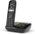 Telefon GIGASET Laua Gigaset AS690A analoog/DECT helistaja nime ja numbri kuvamisega Black