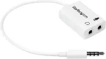 StarTech.com MUYHSMFFADW, 3.5mm, 2x3.5mm, Male/Female, White, PVC, 0.1525