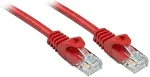 Lindy Basic - Patch-Kabel - RJ-45 (M) - bis - RJ-45 (M) - 10,0m - UTP - CAT 6 - gepresst, glatt - Rot (48187)