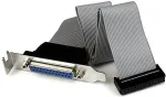 StarTech.com DB25 (F) - IDC26, DB-25 25 pin D-Sub, IDC 26 pin Motherboard Header, Female/Female, Grey, 0.4, RoHS