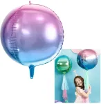 PartyDeco fooliumist &otilde;hupall, 35 cm, sinine/violetne