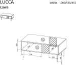 Cama MEBLE Cama LUCCA bench/table 100x55x46 white