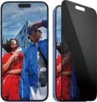 PANZERGLASS Kaitseklaas privaatsusfiltriga Apple iPhone 16 Plus, musta &auml;&auml;rega, Ultra-Wide Fit,