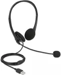 DELOCK USB Stereo Headset with Volume Control for PC and Laptop