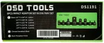 DSDTOOLS Pukseerimisadapterite komplekt EVA karbis, 8 tk. DS1191