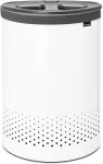 Brabantia Laundry Bin, 55 L dark grey / white