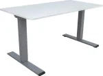 Home4you T&ouml;&ouml;laud ERGO OPTIMAL 2-mootoriga 160x80xH62-127cm, hallikasvalge/h&otilde;behall