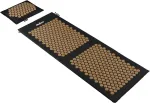 Rebel Mata zdrowotna ECO z kolcami do akupresury z poduszką, 130x50cm, XXL, złote kolce, Active