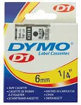 Tooner DYMO Markeerimislint D1, 6mm x 7m must/valgel
