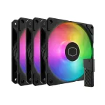 COOLER MASTER SickleFlow Edge 120 ARGB Fan, case fan black, 3-pack, with A1 Mini LED controller, 120 mm