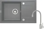 Deante Granite sink with 1-bowl faucet with drainer