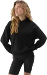 No name Women's sweatshirt 4F F1057 deep black 4FWSS24TSWSF1057 20S L