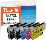 Tooner Peach tintimahuti Brother LC-427XL MultiPackPlus 2x must + 1x ts&uuml;aan, kollane taaskasutatud