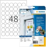 HERMA Special - Outdoor self-adhesive removable matte film labels - wei&szlig; - 30 mm rund 960 Etikett(en) (20 Bogen x 48) (Druckmedien) (4571)