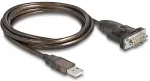 DELOCK Adapter USB 2.0 Typ-A zu 1 x Seriell RS-232 D-Sub 9 Pin Stecker mit Muttern 1,5 m
