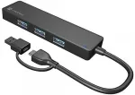 Natec Mayfly USB 3.2 Gen 1 (3.1 Gen 1) Type-A + Type-C 5000 Mbit/s Black