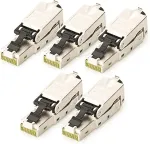 Digitus CAT 6A field plug STP dust cap/kink protection, pack of 5 (silver)