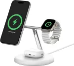 Belkin BoostCharge Pro 3-in-1-Ladestation mit Qi2, weiss