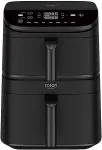 Frit&uuml;&uuml;r COSORI Canon hot air fryer Turbo Tower Air CAF-DC121-ADER black, 2,630 watts, 2 baskets with 4.3 & 6.5 liters