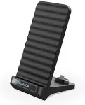 ALIGATOR Stand with wireless charging 15W and USB-C connector, 2in1, black