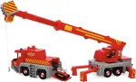 Simba-Dickie Simba Fireman Sam 2-in-1 rescue crane, toy vehicle (red/yellow)