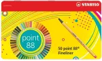 STABILO tindipliiats, point 88, 50 v&auml;rvi, metallkarbis