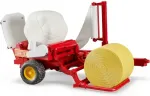 BRUDER Professional Series Bale Wrapper with Round Bales (02122)