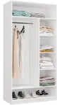 TOP E SHOP OPENO 1W6P WHITE Wardrobe &ndash; Modular Wardrobe with Hanging Rail and Shelves for the Bedroom