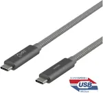 DELTACO USB-C SuperSpeed kaabel, 1m, p&otilde;imitud, USB 3.1 Gen 2, 10 Gbps, 1