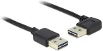 DELOCK EASY-USB - USB-Kabel - USB Typ A, 4-polig (M) - USB Typ A, 4-polig (M) - 3,0m (USB/USB2.0) - 90-Grad-Anschluss - Schwarz (83466)
