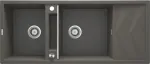 Deante 2-bowl magnetic granite sink with drainer