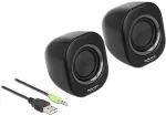 DeLOCK Mini Stereo PC Lautsprecher mit 3,5 mm Klinkenstecker und USB Stromversorgung