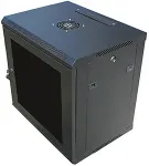 DATACOM 19" rack 9U/450 mm (glass) black