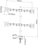 Techly 027521 Techly Quadruple desk LED/