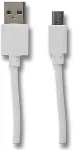 2GO USB Lade-/Datenkabel USB-A - Micro-USB 100cm Nylon wei&szlig;