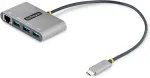 StarTech.com 3-PORT USB-C HUB WITH GIGABIT ETHERNET PORTABLE LAPTOP HUB