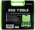 DSDTOOLS 1/2" PIKK KUUSKANTV&Otilde;TMETE KOMPLEKT 6-K&Uuml;LGSE S&Uuml;GAVA P&Otilde;RKEPEAGA, 9 TK DS1114