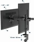 GEMBIRD Adjustable desk mounted double